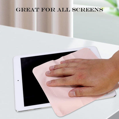 PERFECTSIGHT Microfiber Cleaning Cloth – 6 Pack (5.7x6.7 in) Pink, Safe for Coated Lenses