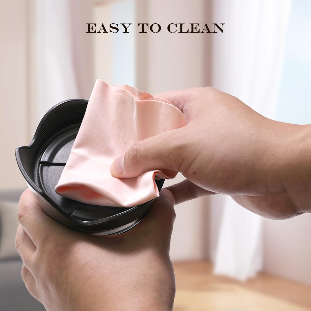 PERFECTSIGHT Microfiber Cleaning Cloth – 6 Pack (5.7x6.7 in) Pink, Safe for Coated Lenses