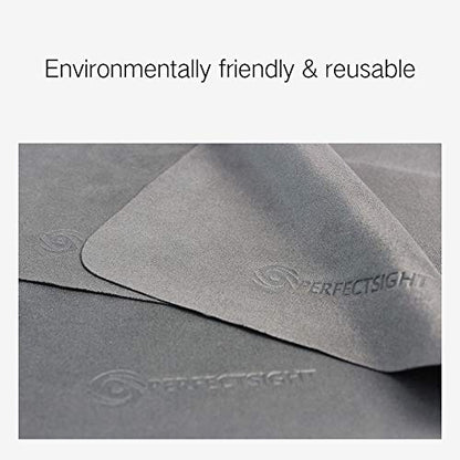 PERFECTSIGHT Microfiber Cleaning Cloths for Electronics - 4 Pack | Lenses, Glasses & Screens