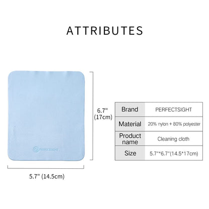 PERFECTSIGHT Microfiber Cleaning Cloths, 6 Pack (5.7 x 6.7 in) – Lint-Free Lens & Screen Cleaner for Eyeglasses, Sunglasses, Phones, Screens | Safe for All Coated Lenses