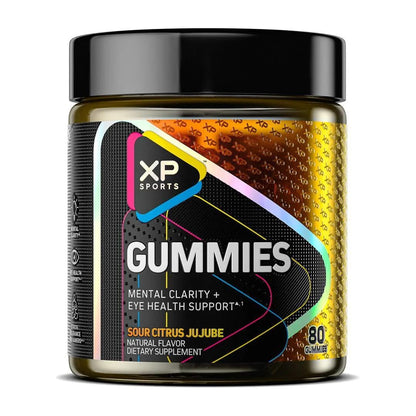 Performance Sports Gummies – Mental Clarity & Eye Health – Sour Citrus Jujube, 160 Gummies