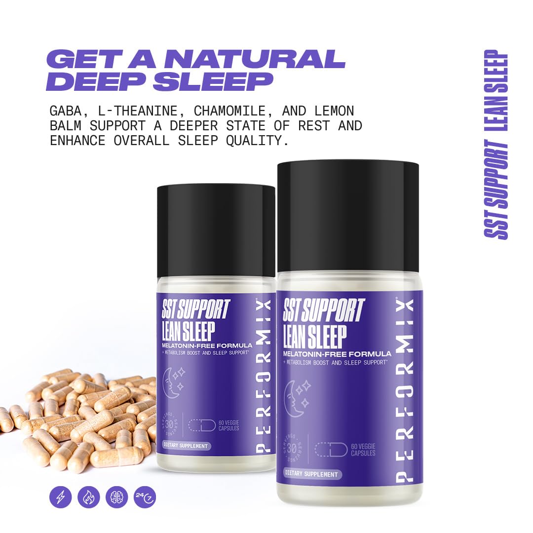 PERFORMIX SST Support Lean Sleep – Herbal Sleep Aid (60 Veggie Capsules)