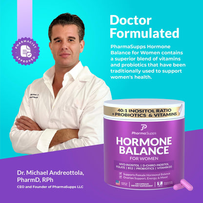 Hormone Balance for Women - PCOS & Menstrual Cycle Support | Myo-Inositol 40:1 Ratio