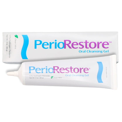 Perio Restore Gel 3 oz – 1.7% Hydrogen Peroxide Oral Cleansing Gel, Mint