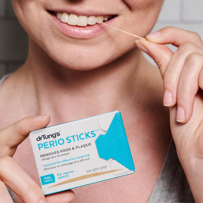 drTung's Perio Sticks - Interdental Cleaning, Soft Tooth Picks, 100 Count