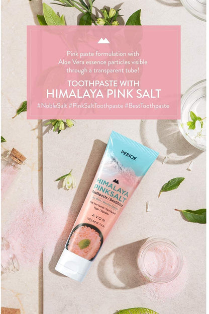 PERIOE Flouride-Free Himalayan Pink Salt Toothpaste - Ice Mint with Aloe Vera, 3.4 oz | Vegan & Cruelty-Free