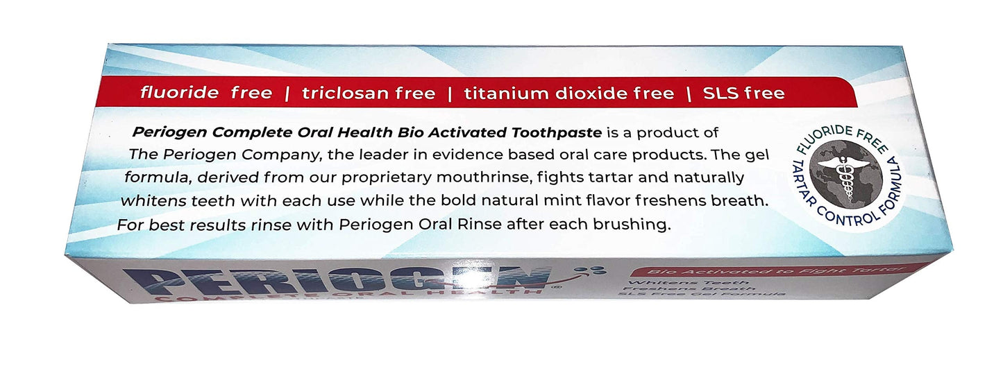 Periogen Tartar Control Toothpaste – SLS Free, Enamel Safe, Whitening Gel