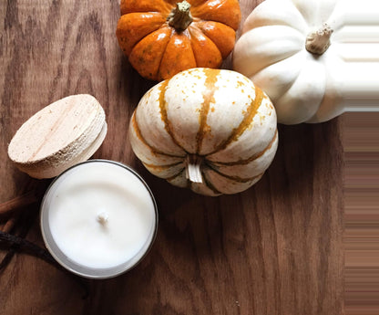 PERIPETI Home Pumpkin Ginger Scented Candle | 8.5oz Soy Wax, Cozy Fall Aromatherapy