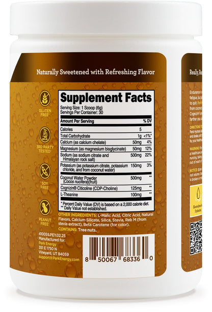 Perk Hydrate Pina Colada Electrolyte Drink Mix - 30 Servings | Gluten Free