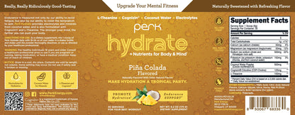 Perk Hydrate Pina Colada Electrolyte Drink Mix - 30 Servings | Gluten Free