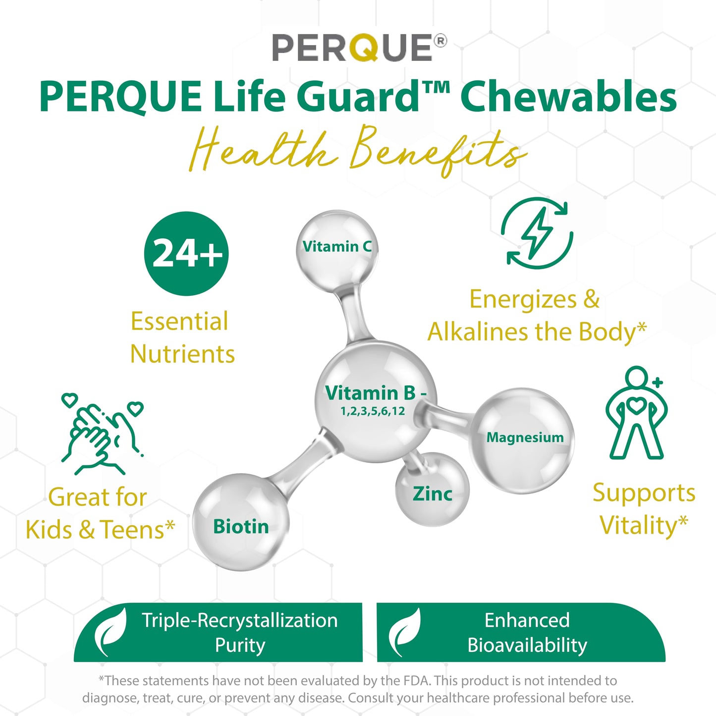 Perque Life Guard Chewables, 90 Count – Corn Free, Soy Free, Sugar Free
