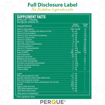 Perque Life Guard Chewables, 90 Count – Corn Free, Soy Free, Sugar Free