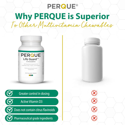Perque Life Guard Chewables, 90 Count – Corn Free, Soy Free, Sugar Free