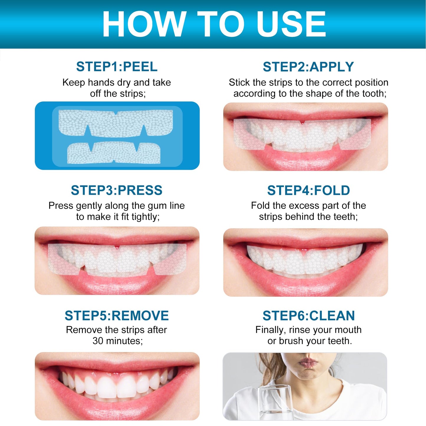 PERSMAX Teeth Whitening Strips for Sensitive Teeth - 14 Treatments, 28 Strips