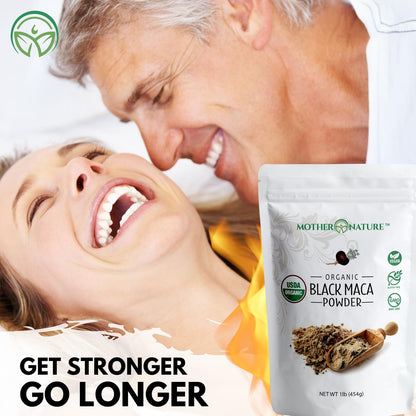 Organic Black Maca Root Powder (16 oz) – USDA Organic, Non-GMO, Vegan