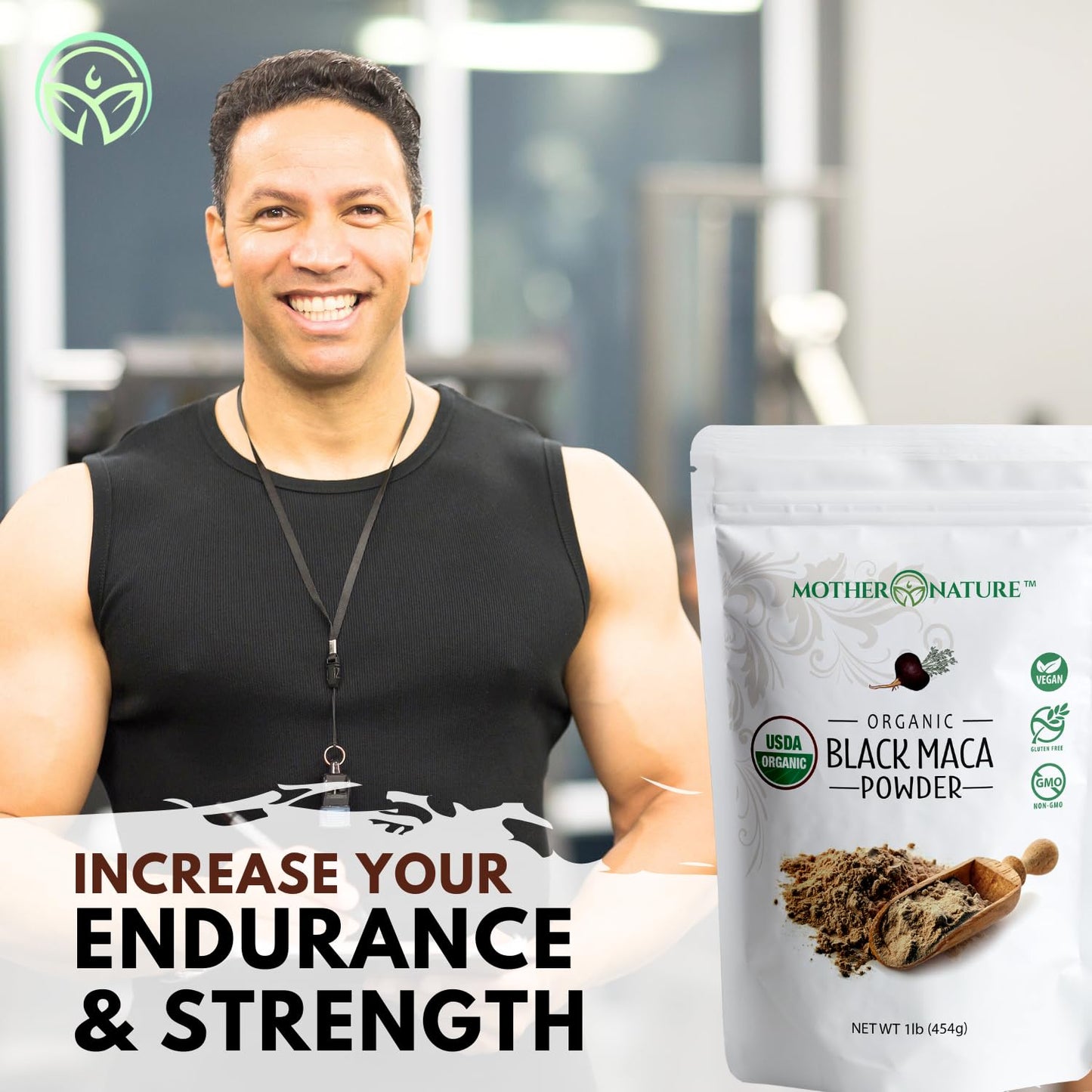 Organic Black Maca Root Powder (16 oz) – USDA Organic, Non-GMO, Vegan