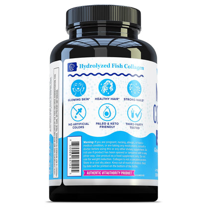 Marine Collagen Capsules with Hyaluronic Acid & Vitamin C | 2,000mg per Serving