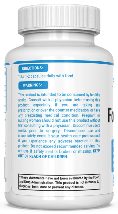 PEScience Forskolin Capsules, 95% Pure Forskolin Extract from Coleus Forskohlii, Patented ForsLean, 50mg, 60 Count