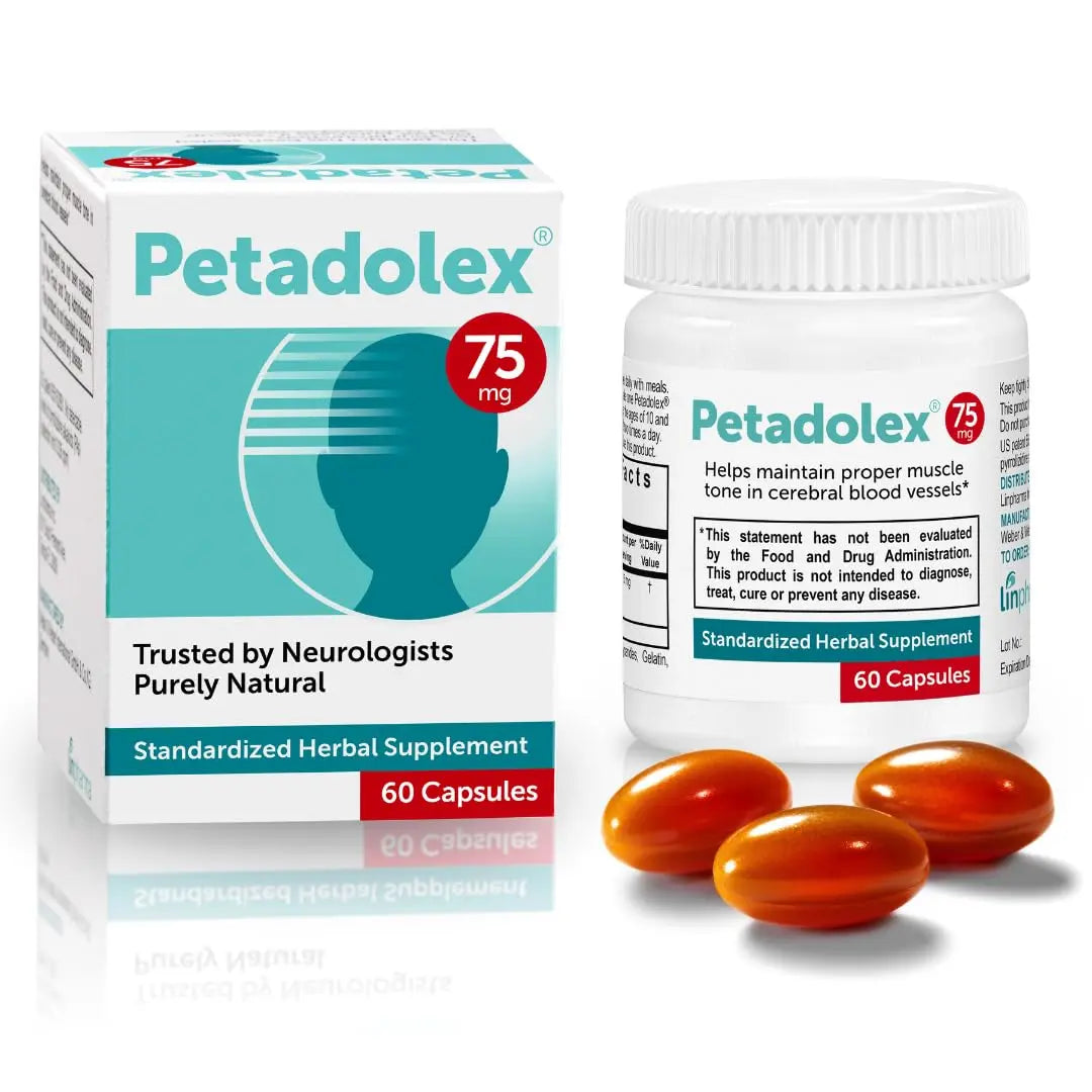 Petadolex Migraine Relief Capsules – PA-Free Butterbur 75 mg for Migraine Prevention BritishVita | Premium UK Vitamins & Wellness Supplements