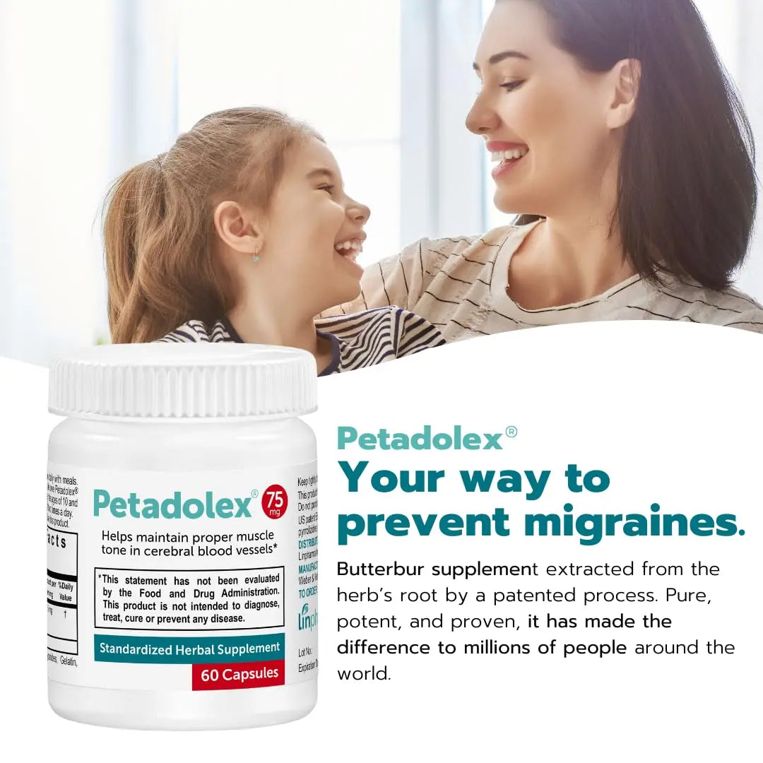 Petadolex Migraine Relief Capsules – PA-Free Butterbur 75 mg for Migraine Prevention BritishVita | Premium UK Vitamins & Wellness Supplements