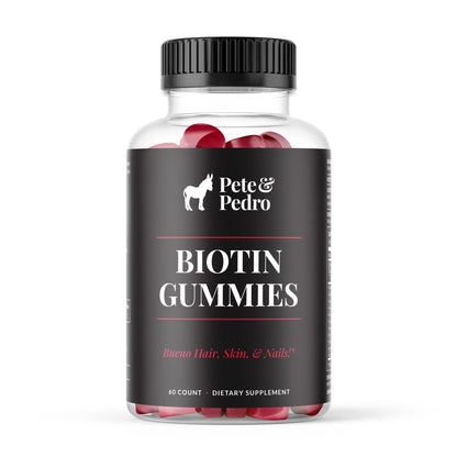 Pete & Pedro Biotin Gummies 5000 mcg - Hair, Skin & Nails (60 Count)