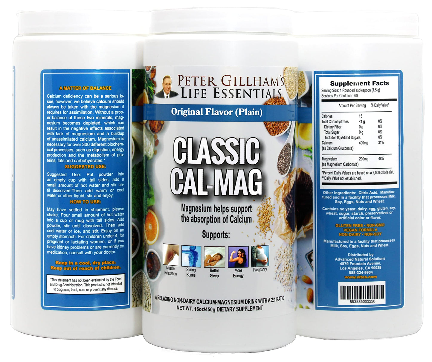 Peter Gillham's Cal-Mag | High-Absorption 2:1 Calcium & Magnesium Citrate Powder