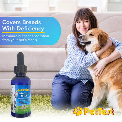 PetTest Methyl B12 Drops for Diabetic Pets – 2 fl oz (5000 mcg)