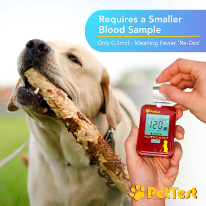 PetTest Blood Glucose Test Strips – Easy-Open, Sterilized, 35 Pieces for Dogs & Cats | Advocate Pettest