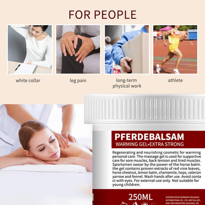 Pferdebalsam Horse Balm Gel – Extra Strength Warming Massage Gel 8.8 oz for Joint & Muscle Support