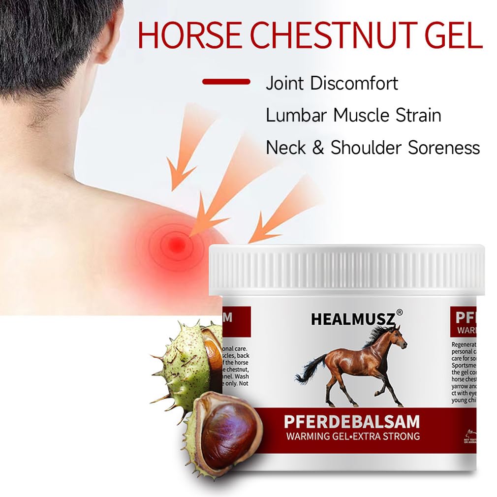 Pferdebalsam Horse Balm Gel – Extra Strength Warming Massage Gel 8.8 oz for Joint & Muscle Support