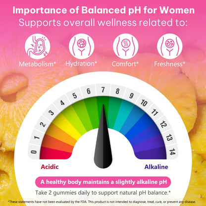PH Balance for Women Gummies - Pineapple Probiotics for pH, Gut Health & Immunity (1 Pack)