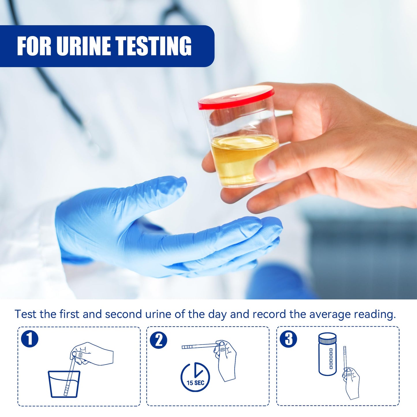 pH Test Strips for Saliva & Urine - 125 Strips, pH 4.5-9.0