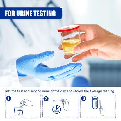 pH Test Strips for Saliva & Urine - 125 Strips, pH 4.5-9.0