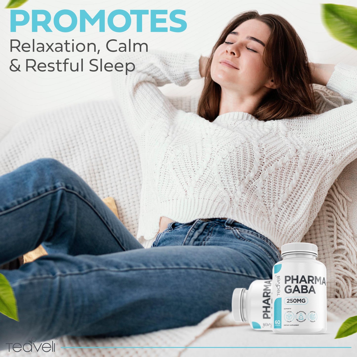 Pharma GABA 250 mg – Naturally Fermented GABA Supplement | Supports Relaxation, Sleep & Focus