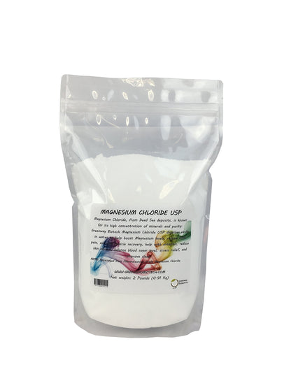 Greenway Biotech Organic Magnesium Chloride USP - 2 lb Powder, Edible Food Grade