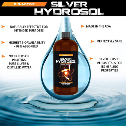 Pharmacist Recommended 16 oz Advanced Bionetix Colloidal Silver Hydrosol - All Natural & Immune Support