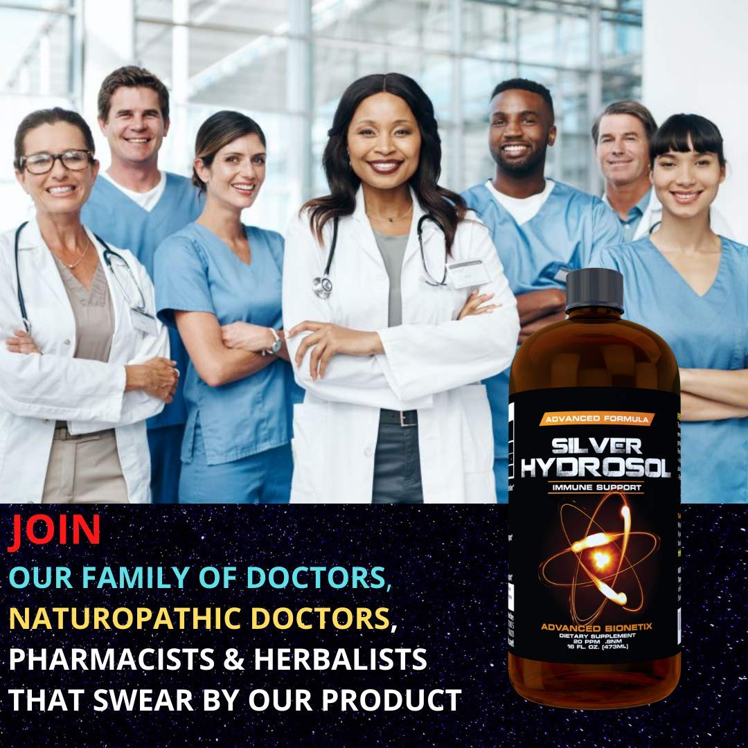 Pharmacist Recommended 16 oz Advanced Bionetix Colloidal Silver Hydrosol - All Natural & Immune Support