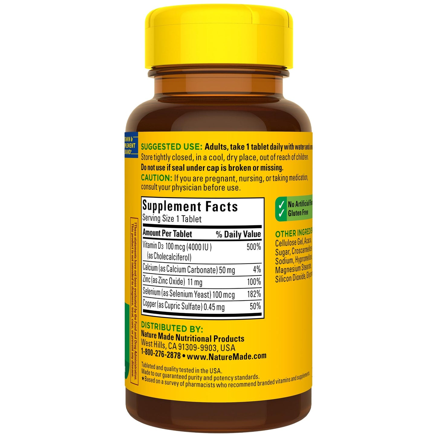 Nature Made Super D Immune Complex – Vitamin D3, Selenium, Zinc, Copper | 70 Tablets