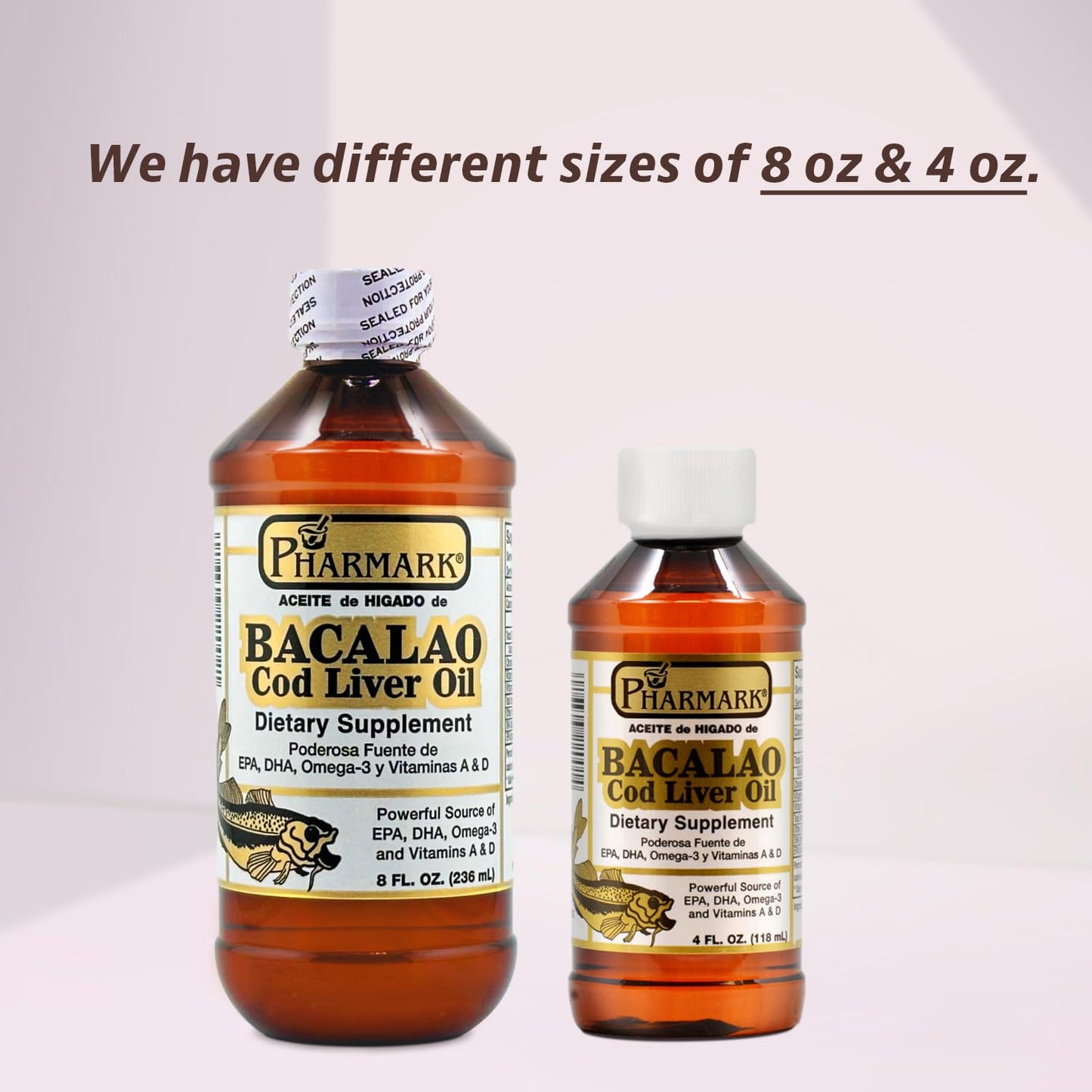 Pharmark Cod Liver Oil 8 oz Pack of 2 – Omega-3 Fish Oil Supplement