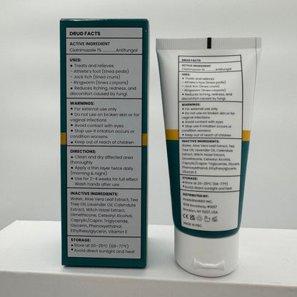 PHARMBANNER Antifungal Cream – Extra Strength Relief for Jock Itch, Athlete’s Foot, Ringworm & Psoriasis