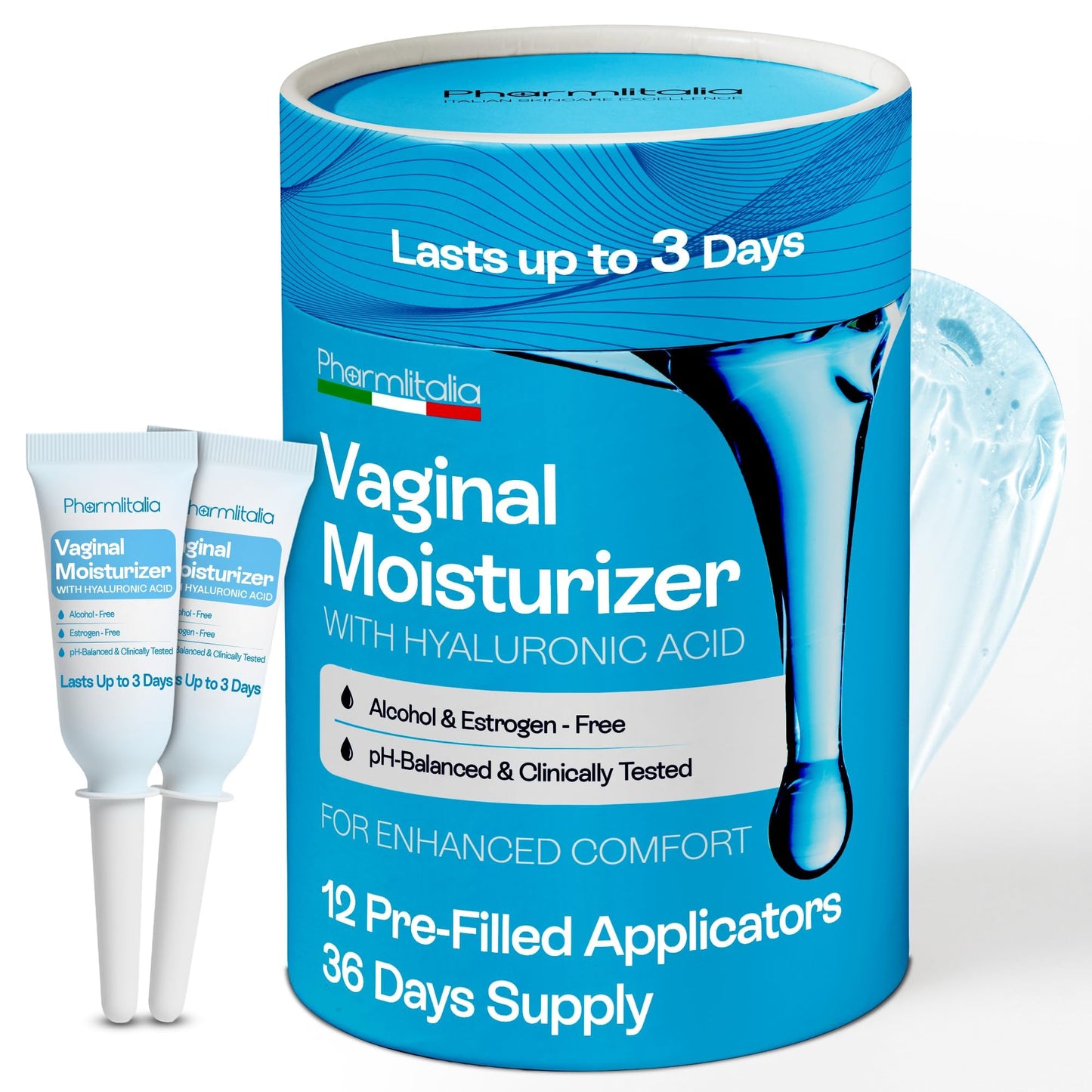 Pharmlitalia Vaginal Moisturizer Gel — Long-Lasting Hydration with Pre-Filled Applicators