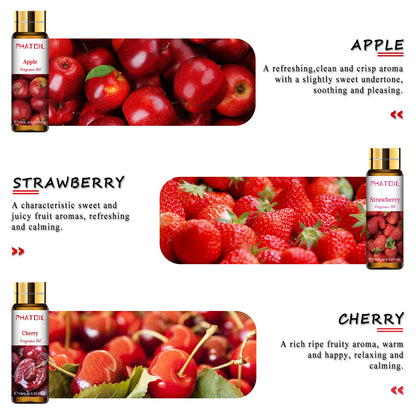 PHATOIL 9-Piece Fruity Essential Oils Gift Set | 10ml Fragrance Oils for Diffusers, Soap & DIY