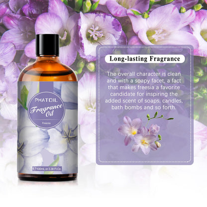 PHATOIL Freesia Fragrance Oil 100ml - Aromatherapy, Diffusers, Soap & Candle Making