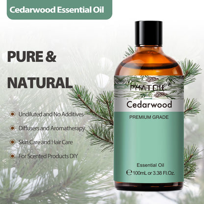 PHATOIL Cedarwood Essential Oil 100mL – Pure, Natural Aromatherapy