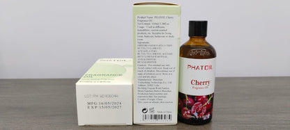 PHATOIL Cherry Fragrance Oils – 100ml (3.38 fl oz) for Aromatherapy, Diffusers, Candles & Soaps