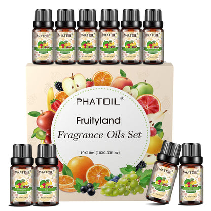 PHATOIL Coconut & Vanilla Fragrance Oils Set – 10 Pcs for Diffusers