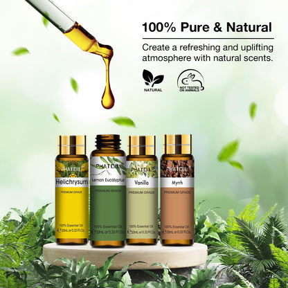 PHATOIL Premium Essential Oil Set – 9x10ml Pure Oils for Massage, Aromatherapy & Diffusers