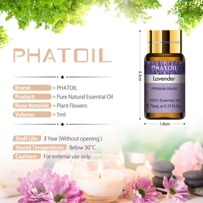 PHATOIL 15-Piece Essential Oils Gift Set – 100% Natural, 5ml Bottles