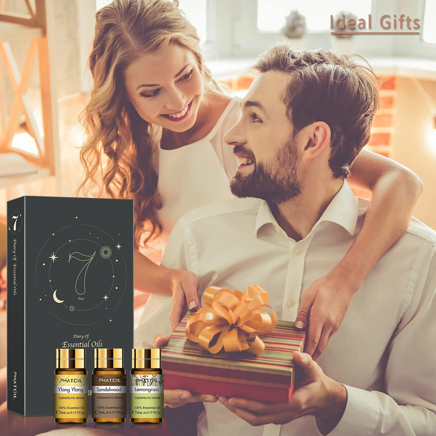 PHATOIL Essential Oils Gift Set 15x5ml | Aromatherapy for Diffuser, Skin & Hair