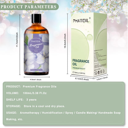 PHATOIL Freesia Fragrance Oil 100ml - Aromatherapy, Diffusers, Soap & Candle Making